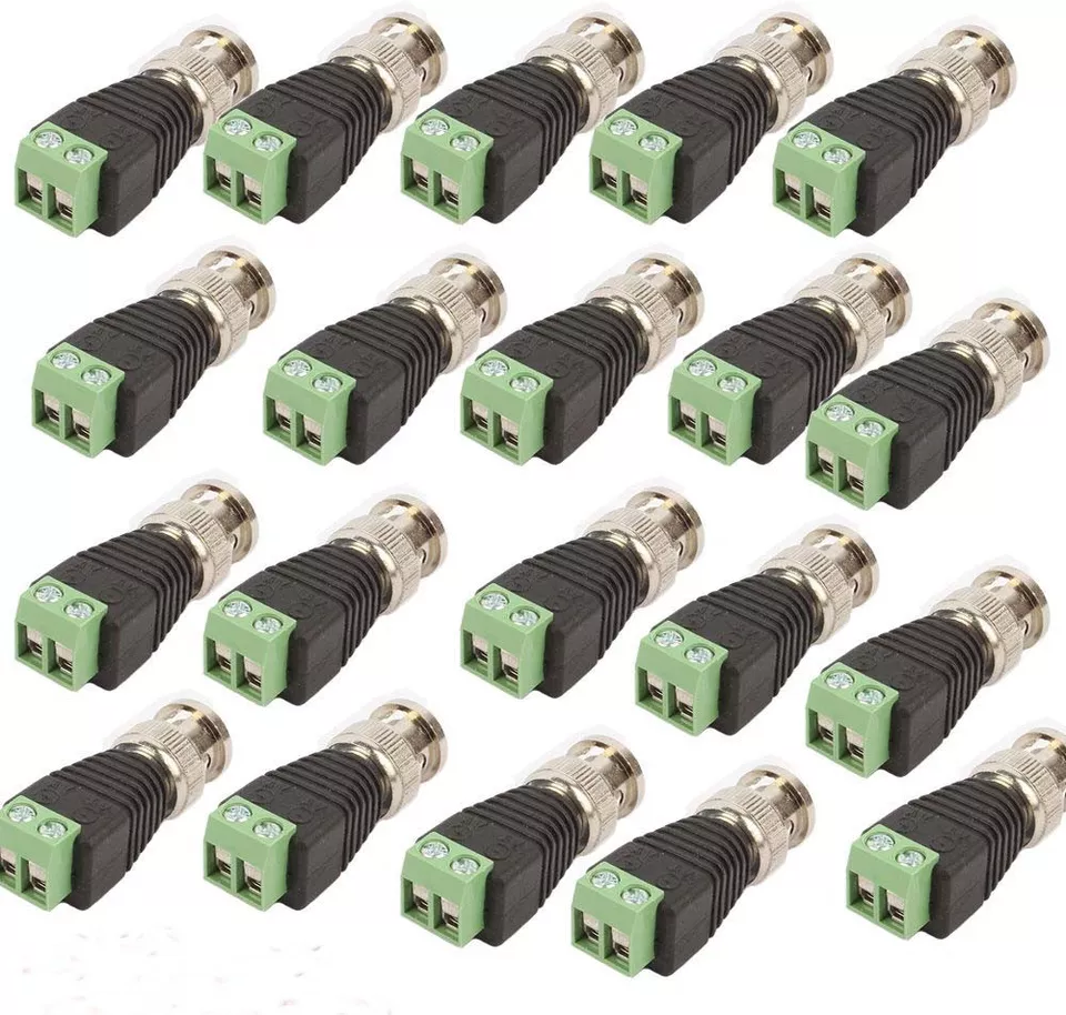 Lot 20 pcs Coax CAT5 To Camera CCTV BNC Video Balun Connector (image for) Lot 20 pcs Coax CAT5 To Camera CCTV BNC Video Balun Connector